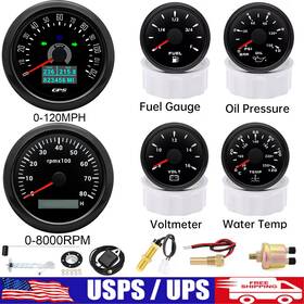 Maimeimi Set6a Sensor 6 Gauge Set 85mm Gps Speedometer 0-120mph Fuel Water Temp Press Volt With Maimeimi Set6a Sensor 6 Gauge Set 85mm Gps Speedometer 0-120mph Fuel Water Temp Press Volt With