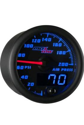 Mt-bdv01 Maxtow 35 52mm Black And Blue Double Vision Psi Boost Gauge Mt-bdv01 Maxtow 35 52mm Black And Blue Double Vision Psi Boost Gauge