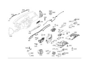 221-827-04-70 Mercedes-benz Genuine Clock