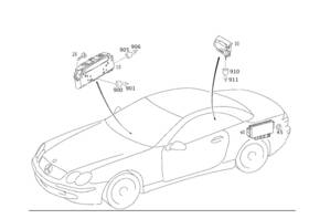 230-542-00-11 Mercedes-benz Genuine Clock