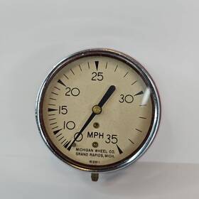 16126-1 Michigan Wheel Company Speedometer Co. Grand Rapids Mich Color Blood Red 0-35mph