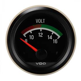 377-499 Mid America Motorworks 1950-1979 Vw Beetle-bus Vdo Black 52mm Voltmeter Gauge 2-1/16 Inch