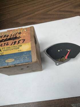 1753759 Mopar Nos Instrument Panel Temperature Gauge 57 Chrysler C75 C76