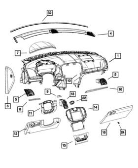 68225095ad Mopar Genuine - Clock