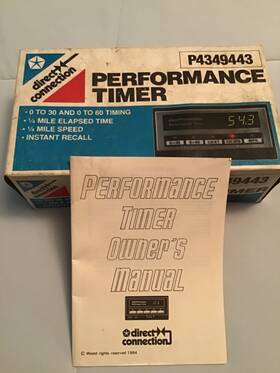 P4349443 Mopar Nos Direct Connection Hustle Stuff Performance Timer Dodge Plymouth