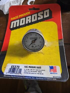 Moroso 651370 Vintage Nos 65370 Fuel Pressure Gauge High Performance Racing Part Nib