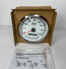 Motor Meter Racing 710139838097 110mm Electrical Tachometer 0-10000