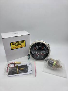 Motor Meter Racing 710139838134 W Pro 110mm 4 In 1 Multi-function Water Temp F Oil Pressure Psi Fuel Level Volt