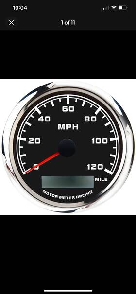 Mmsp270-gps-120b-mp Motor Meter Racing W Pro 85mm Gps Speedometer 120 Mph Waterproof For Car Marine Boat Truck Harley