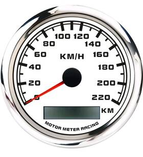 Mmsp270-gps-220w Motor Meter Racing W Pro 85mm Gps Speedometer 220 Kmh Waterproof For Car Marine