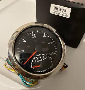 Mmspta-gps-120bt-mp Motor Meter Racing W Pro 85mm Gps Speedometer And Tachometer 120 Mph Turn Signal High Beam Waterproof