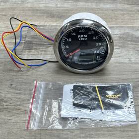 Mmta270-40hb Motor Meter Racing W Pro 85mm Tachometer 4000 Rpm Hour Waterproof Car Marine Boat Gas Diesel
