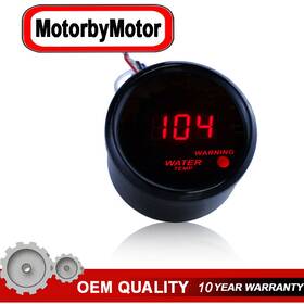Motorbymotor 691189101581 2 Inch 52mm Water Temp Gauge Red Electric Digital Led Temperature Car Meter Sensor