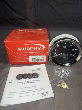 Ath-30 Murphy Hour Meter 3 000 Rpm Tachometer Same Day Shipping
