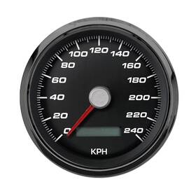 01140-01m New Vintage Usa Prog. Speedometer 3-7/16 240 Kph Black