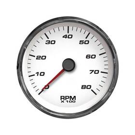 01151-03 New Vintage Usa Performance Ser 4 3/8 Tachometer White