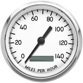 40150-03 New Vintage Usa 1940 Series 4 3/8 Inch Speedometer White