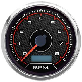 New Vintage Usa 689860955417 20141-01 Cfr Series 3 3/8 Inch Tachometer Red
