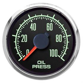 69126-01 New Vintage Usa 1969 Series 2 1/16 Oil Pressure Black