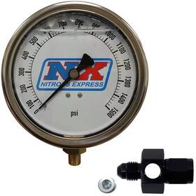 15542 Nitrous Express Pressure Gauge 4 Inch High Accuracy Liquid