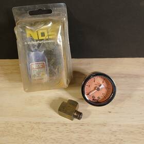 15900nos Nos Vintage Fuel Pressure Gauge Pink Oem