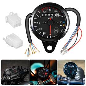 Nsioutlet 616361649040 Motorcycle Odometer Gauge 12v Led Backlight Dual Display Speedometer Universal