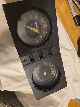 Oem 257.fi1h75 Fiat 128 Speedometer Gauge Cluster W Bezel Miles Fuel Temp Veglia Borletti