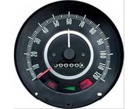 6480796 Oer Speedometer Black Face Green Numbers Orange Pointer Chevy Each