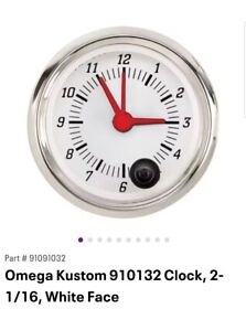 910-91032 Omega Kustom Instruments White Clock