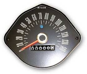 Oval Industries 17255br 1965-66 Ford Mustang 140 Mph Speedometer Round Style