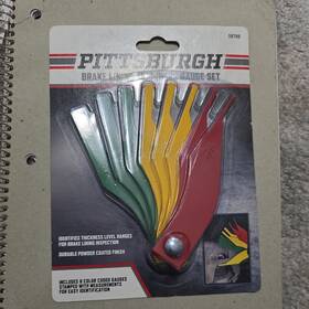 58799 Pittsburgh 8pc Brake Lining Thickness Guage Set #58799