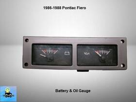 25081018 Pontiac 1986 1987 1988 Fiero Gt Battery And Oil Gauges With Bezel Oem 25081018 Pontiac 1986 1987 1988 Fiero Gt Battery And Oil Gauges With Bezel Oem