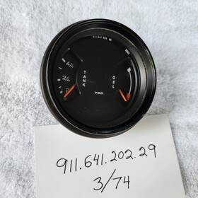 911.641.202.29 Porsche Early 911 Fuel Oel Gauge. # 641 202 29. Dated 3/74. 1970s. Vintage 911.641.202.29 Porsche Early 911 Fuel Oel Gauge. # 641 202 29. Dated 3/74. 1970s. Vintage