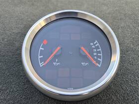 96464110301 Porsche Vdo 911 964 Oil Temperature Pressure 641 103 01 Chrome Finish