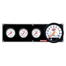 61-7742 Quickcar Racing Products - Extreme 4-gauge Panel Oil Pressure/water Temp/fuel