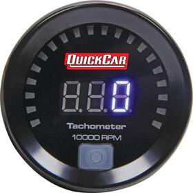 67-001 Quickcar Racing Products Digital Tachometer 9990 Rpm Small Diameter