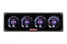 67-4027 Quickcar Racing Products - Digital 4-gauge Panel Oil Pressure/water Temp/oil