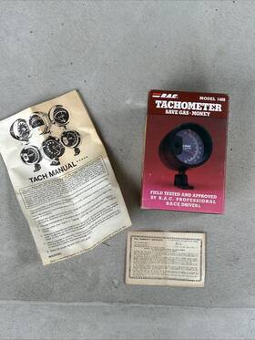 63300 Rac Vintage 70s 80s Tachometer 8 000 Rpm 12v Model 1408 Solid State 4 6 Cyl