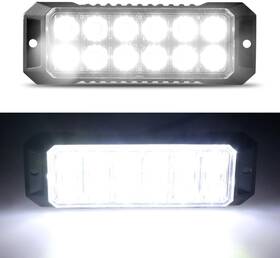 12k-w Raryloy Led Emergency Strobe Flashing Grille Lights For 12led-1pcs White