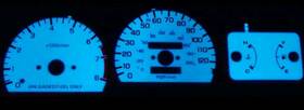 B-el-hd025 Revi Motorwerks Blue / Green Glow Gauges Face Overlay New For 90-91 Honda Civic Crx Cr-x Ef Si