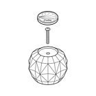 Rp17451 Delta Single Clear Knob Handle Kit With Button 034449218917