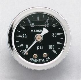 650340 Russell Analog Mechanical Fuel Pressure Gauge 1 1/2inch Dia Blue Face
