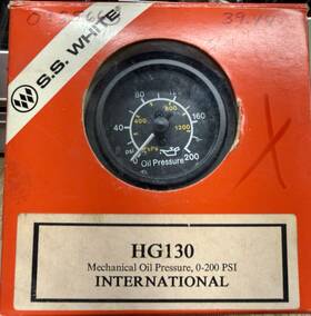S S White Hg130 S.s. Mechanical Oil Pressure Gauge 0-200 Psi Ships Free