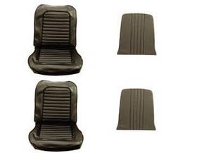65-s-buck-bk Scott Drake Front Bucket Seat Upholstery - Standard Black