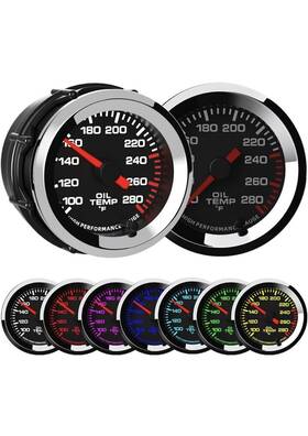 Is10088f Sinco Tech 52mm Black 7 Color Metric Oil Temp Temperature C Gauge Meter