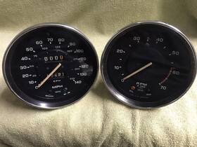 6411 Smiths 3424/004 6411/10 Triumph Tr6 73-76 Original Speedometer 140 Mph And Tachometer 7000 Rpm Set 6411 Smiths 3424/004 6411/10 Triumph Tr6 73-76 Original Speedometer 140 Mph And Tachometer 7000 Rpm Set