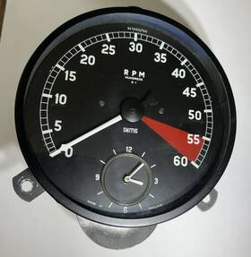 Rv7400 Smiths Rv7400/00 Jaguar Mk Ix Tachometer Original Reconditioned With Working Clock