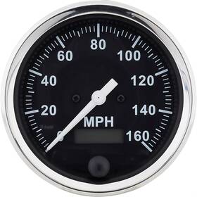 91065037 Speedway Motors Speedometer Gauge Black Face 3-3/8 Electric