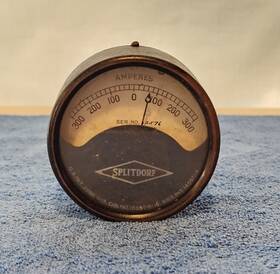 62576 Splitdorf Antique Vintage Amperes Gauge 300