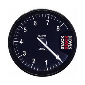 St200-08 Stack Tachometer Clubman 80mm Black 0-8k Rpm